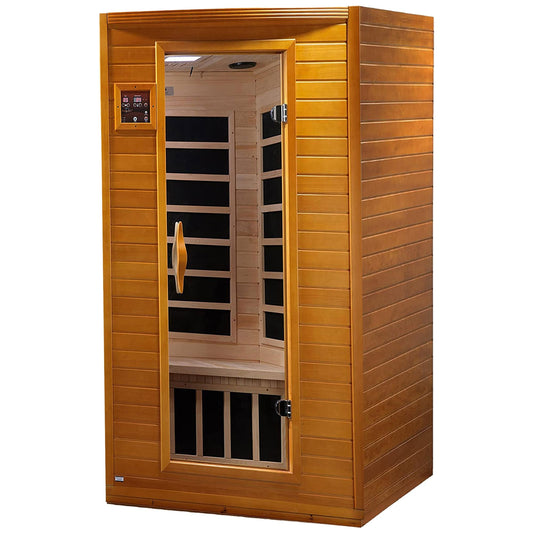 Saunas dynamiques Andora, sauna infrarouge lointain à faible champ électromagnétique pour 2 personnes, bois de pruche du Canada