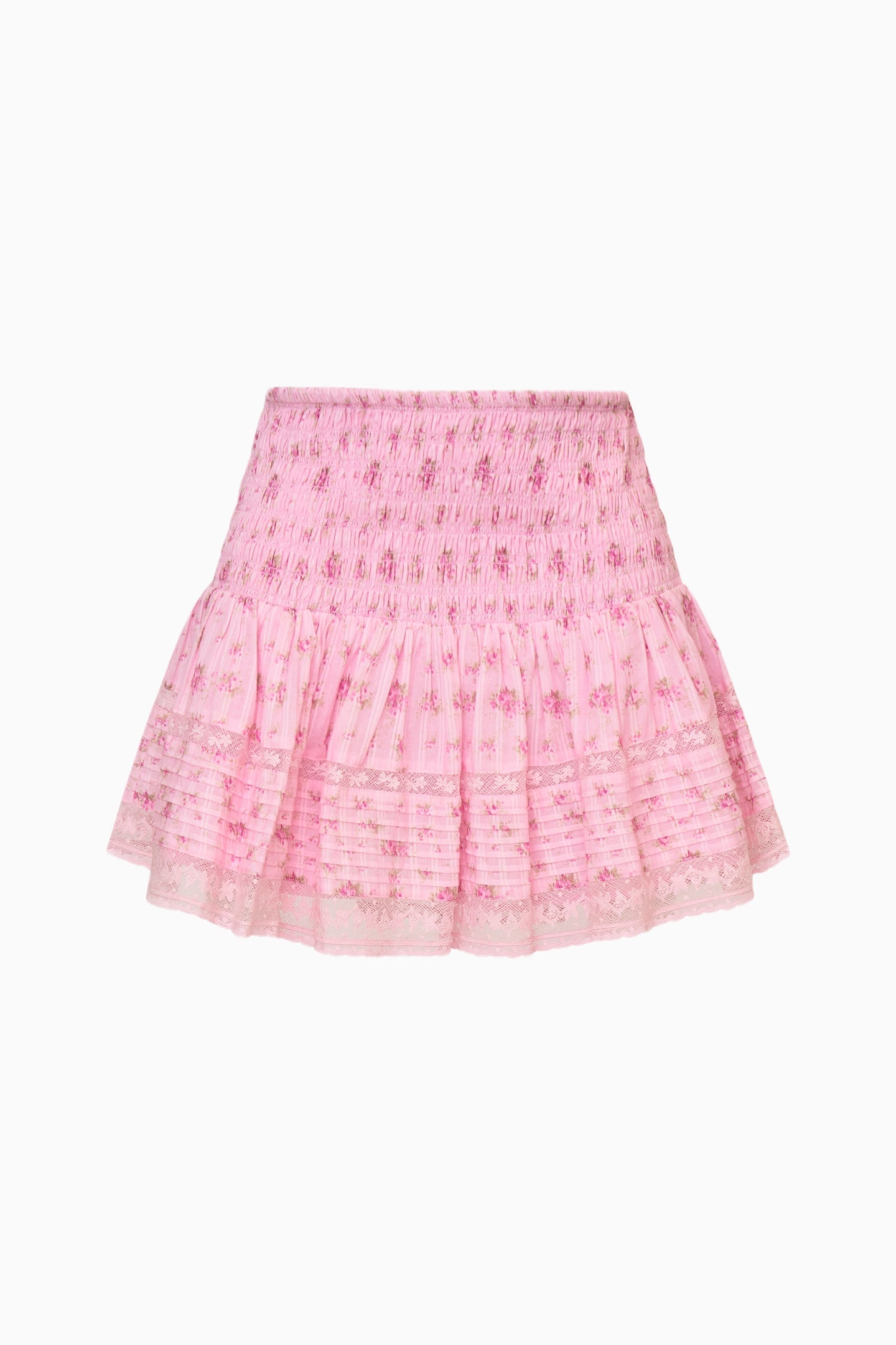 Jupe en voile de coton fleuri Elin
