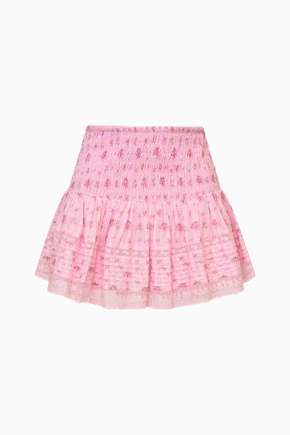 Jupe en voile de coton fleuri Elin