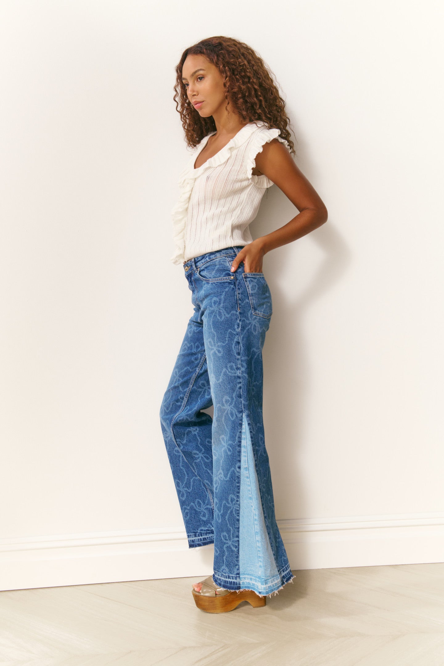Haut en tricot pointelle Elizabelle