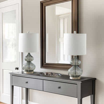 Ellipse Curved Gourd Glass Table Lamp, Set of 2