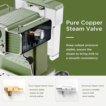 Machine à café expresso avec mousseur à lait vapeur