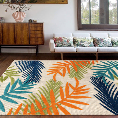 Evora Palm Frond Indoor/Outdoor Area Rug