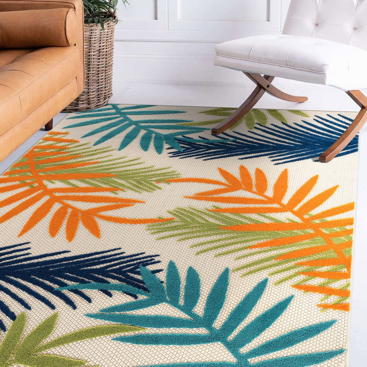 Evora Palm Frond Indoor/Outdoor Area Rug