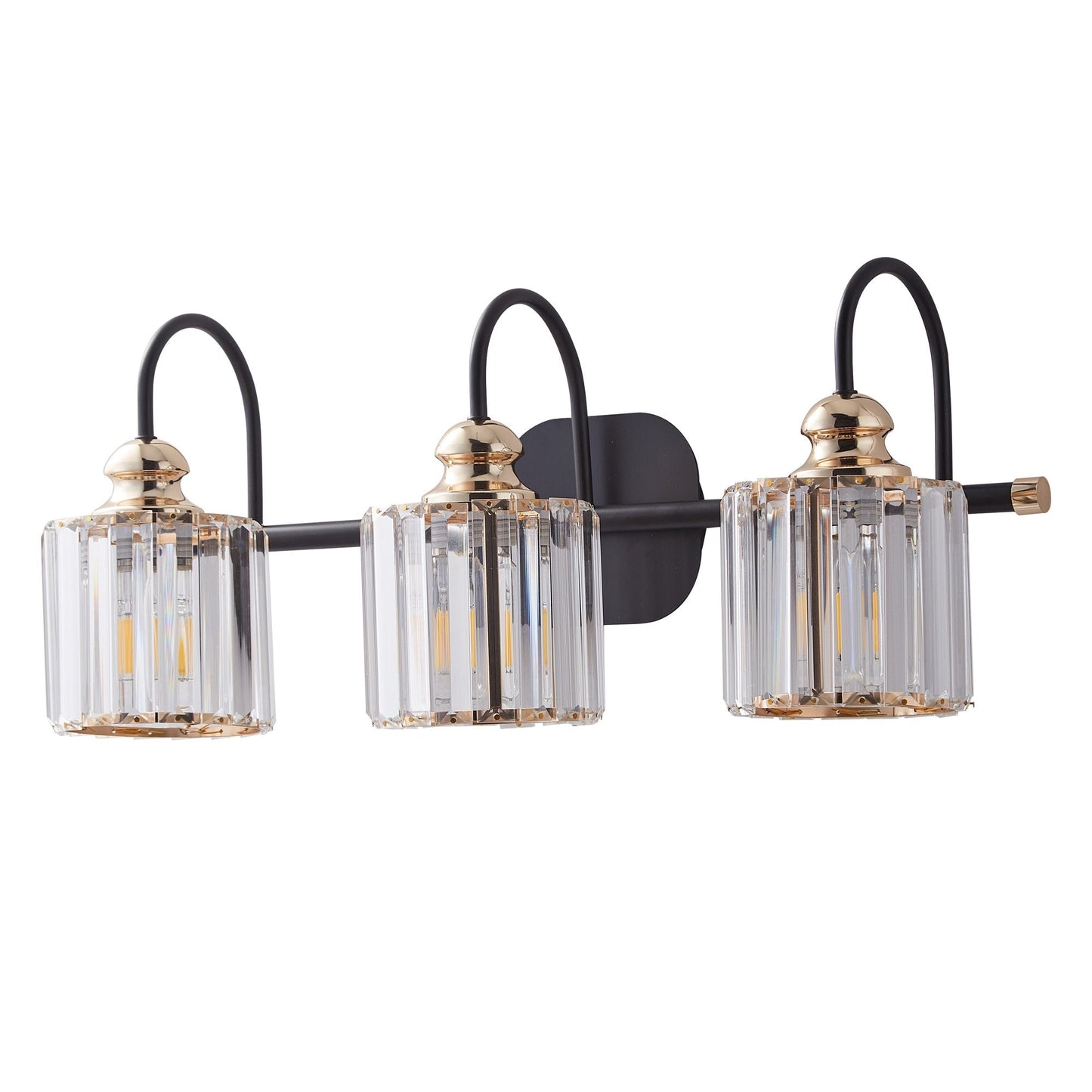 ExBrite Modern Rose Gold 1/2/3/4/5-light Bathroom Dimmable Crystal Vanity Lights Wall Sconces