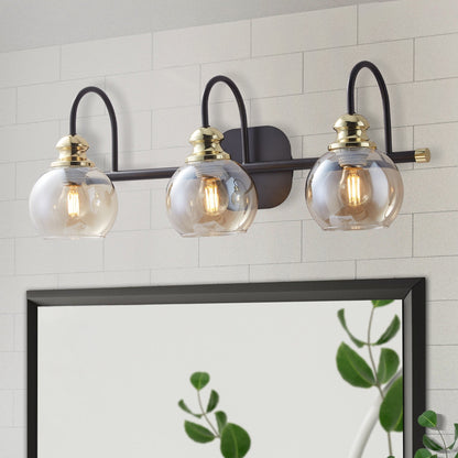 ExBrite Modern Rose Gold 1/2/3/4/5-light Bathroom Dimmable Crystal Vanity Lights Wall Sconces