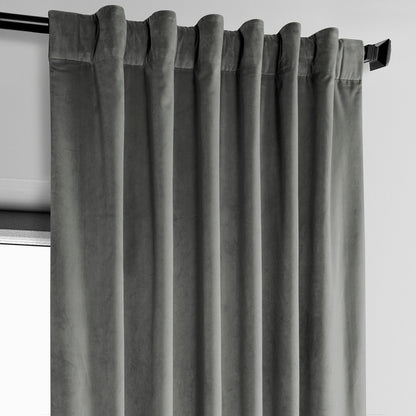 Exclusive Fabrics Heritage Plush Velvet Room Darkening Curtains (1 Panel) Luxury Velvet Curtains for Bedroom & Living Room.