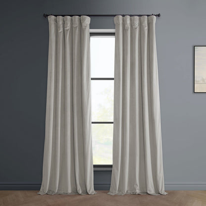 Exclusive Fabrics Heritage Plush Velvet Room Darkening Curtain (1 Panel) - Luxurious Single Drapery for Enhanced Room Darkening