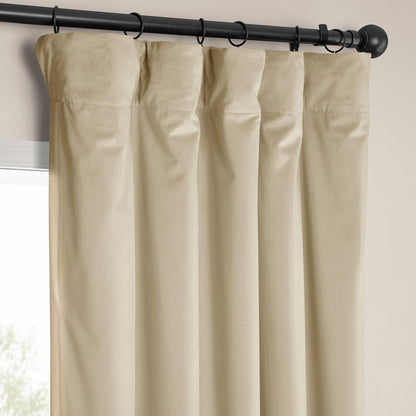 Exclusive Fabrics Heritage Plush Velvet Room Darkening Curtains (1 Panel) Luxury Velvet Curtains for Bedroom & Living Room.