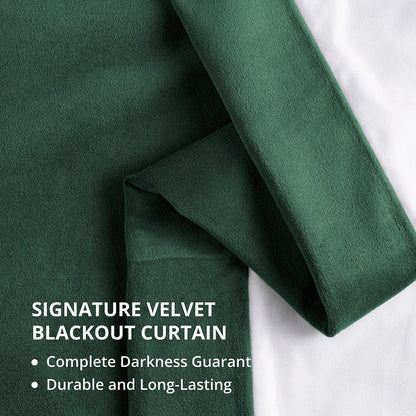 Exclusive Fabrics Signature Extra Wide Blackout Velvet Curtains (1 Panel) - Luxurious Blackout Drapes