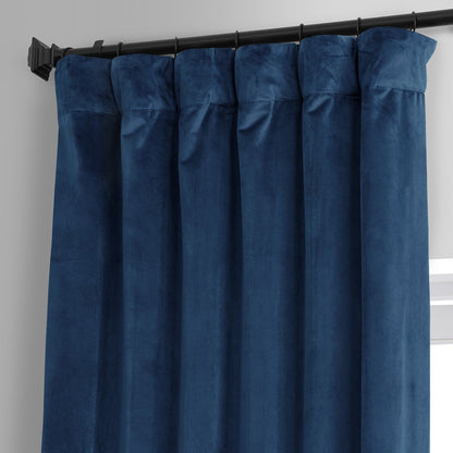 Exclusive Fabrics Signature Plush Velvet Hotel Blackout Curtains (1 Panel) - Luxury Soft Drapery for Light Control & Elegance