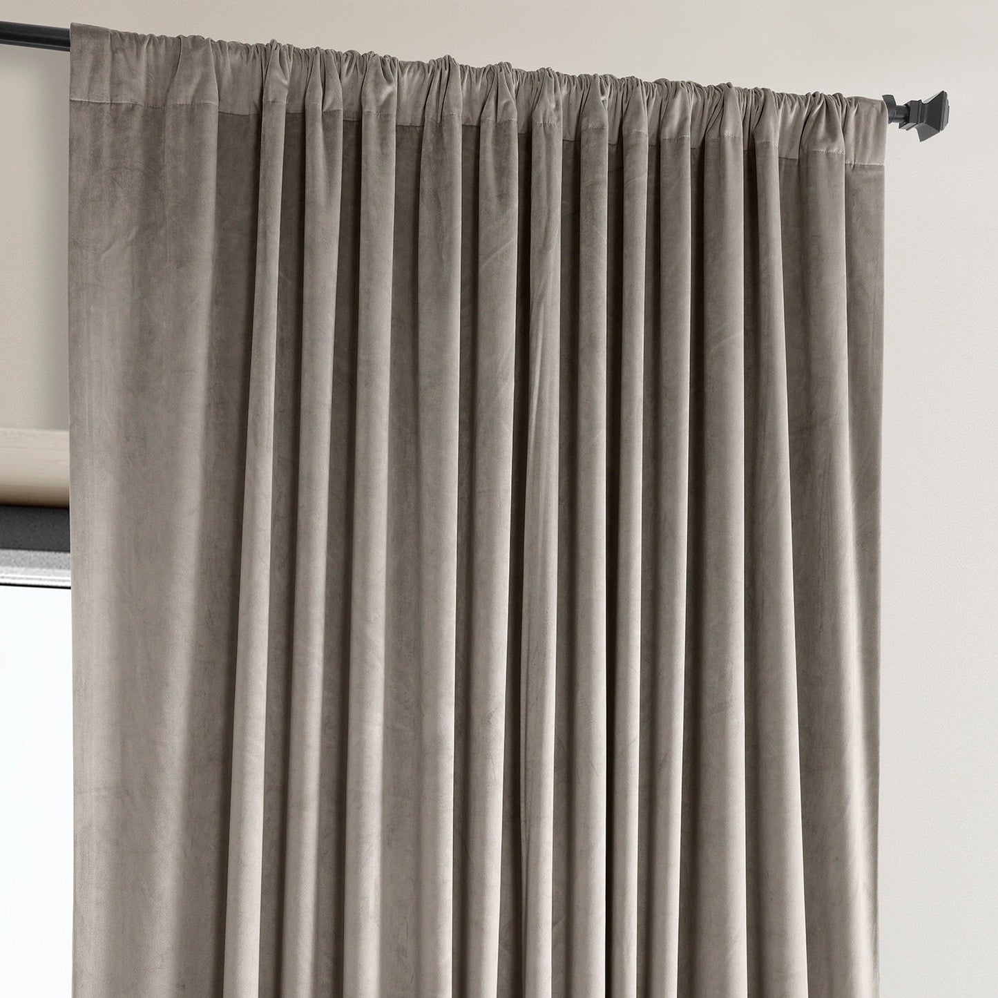 Exclusive Fabrics Signature Plush Velvet Hotel Blackout Curtains (1 Panel) - Luxury Soft Drapery for Light Control & Elegance