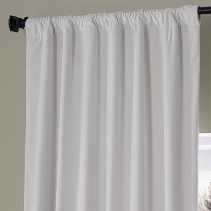 Exclusive Fabrics Signature Plush Velvet Hotel Blackout Curtains (1 Panel) - Luxury Soft Drapery for Light Control & Elegance