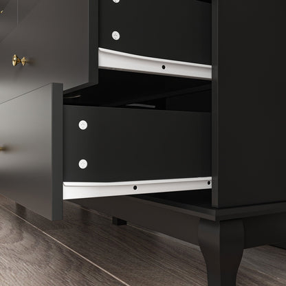 Commode double à 10 tiroirs pour chambre à coucher, commode blanche, grand espace de rangement