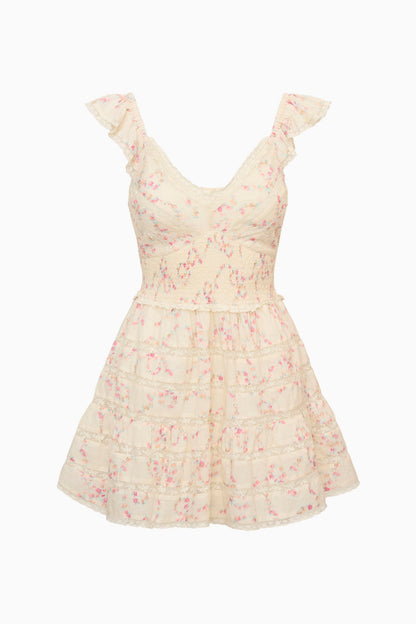 Robe courte Luna Rosa Fleur en coton Finny