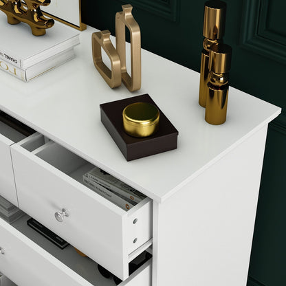 Commode double de 55,1 po de large avec tiroirs de rangement