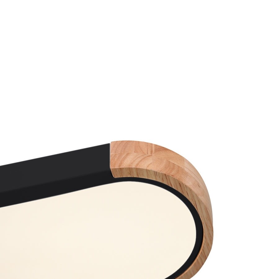 Plafonnier LED ovale à intensité variable Farmhouse Wood - 37 3000 K/6000 K