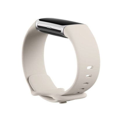 Tracker d'activité Fitbit Charge 6 en finition porcelaine/aluminium argenté