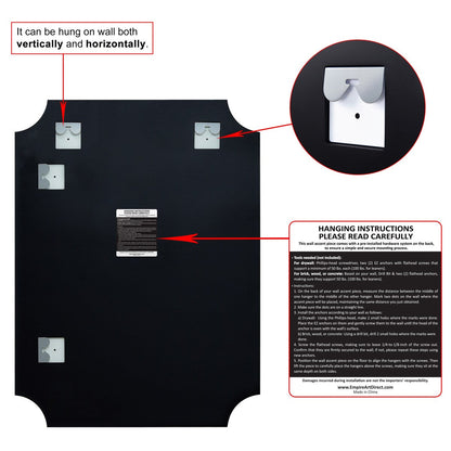 Miroir mural biseauté festonné rectangulaire sans cadre, pour salle de bain, coiffeuse, chambre à coucher, 1 bord biseauté - Transparent