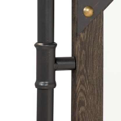 Miroir mural flottant en métal Revo Industrial de 31 pouces par Furniture of America