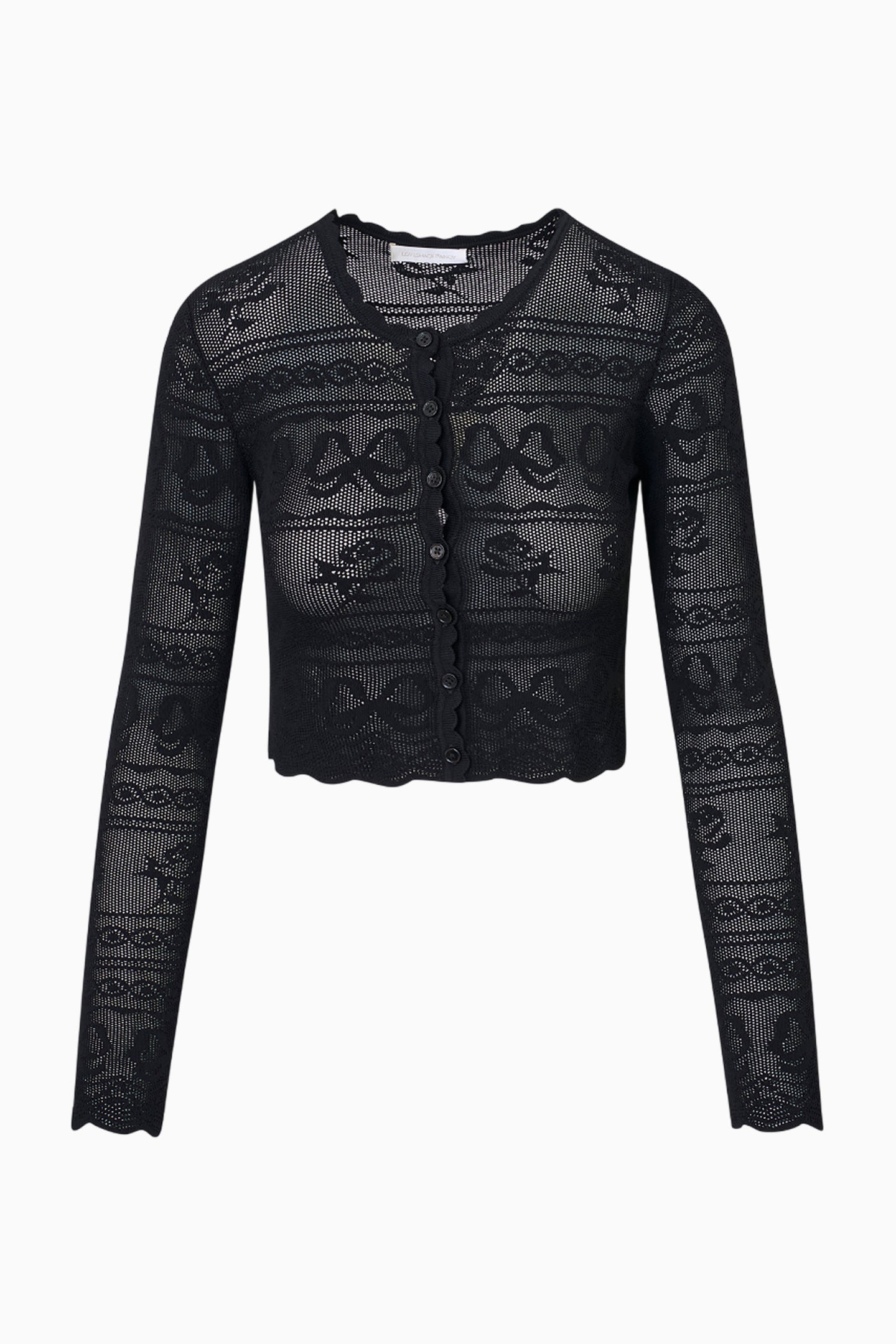 Cardigan en tricot avec nœud Gretta - NOIR