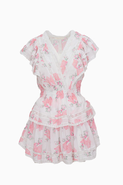 Mini-robe d'été à imprimé héritage Gwen