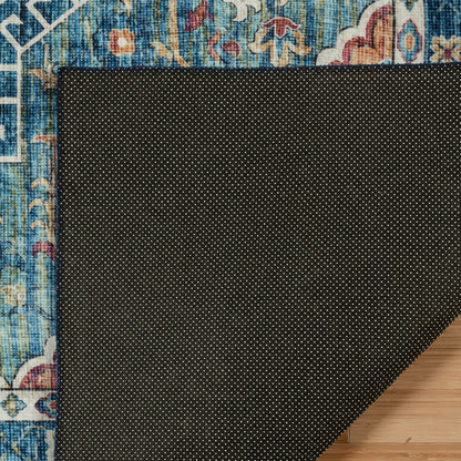 Gertmenian Crystal Print Washable Digital Printed Flat Pile Polyester Slip Resistant Area Rug Collection