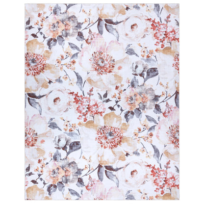 Gertmenian Crystal Print Washable Digital Printed Flat Pile Polyester Slip Resistant Area Rug Collection