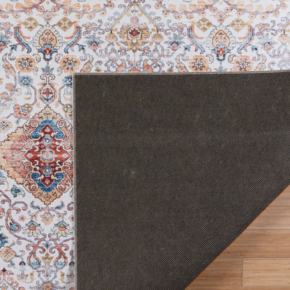 Gertmenian Crystal Print Washable Digital Printed Flat Pile Polyester Slip Resistant Area Rug Collection