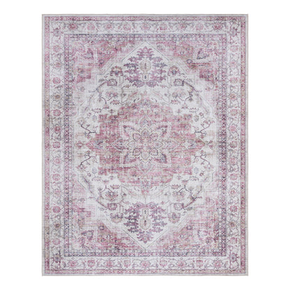 Gertmenian Crystal Print Washable Digital Printed Flat Pile Polyester Slip Resistant Area Rug Collection