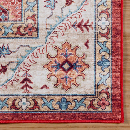 Gertmenian Crystal Print Washable Digital Printed Flat Pile Polyester Slip Resistant Area Rug Collection