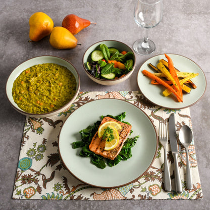 Gibson Elite Contempo Classic 16-Piece Double Bowl Dinnerware Set