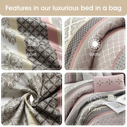 Nanshing Jensen 7 Piece Jacquard Geometric Comforter Set