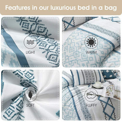 Ensemble de couette brodée bohème Nanshing Trina 15 pièces