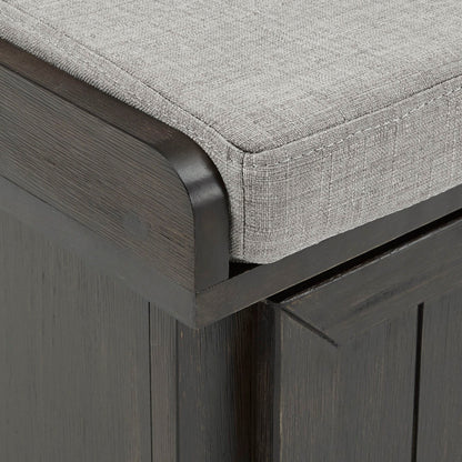 Banc de rangement Granger avec coussin d'assise en lin par iNSPIRE Q Classic