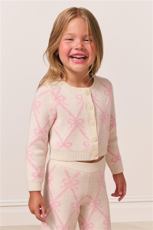 Cardigan en tricot avec nœud Hani pour fille