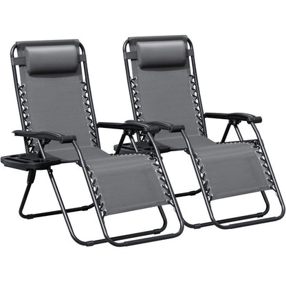 Homall Patio Zero Gravity Chair Lawn Lounge Chair with Pillow Set of 2