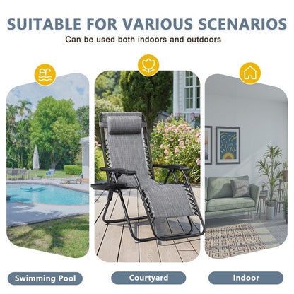 Homall Patio Zero Gravity Chair Lawn Lounge Chair with Pillow Set of 2