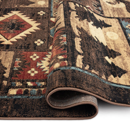 Home Dynamix Buffalo Bear Rustic Area Rug