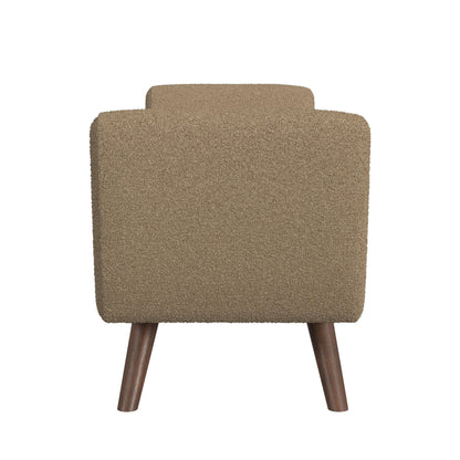 Banc de rangement moderne Sherpa avec pieds en bois HomePop