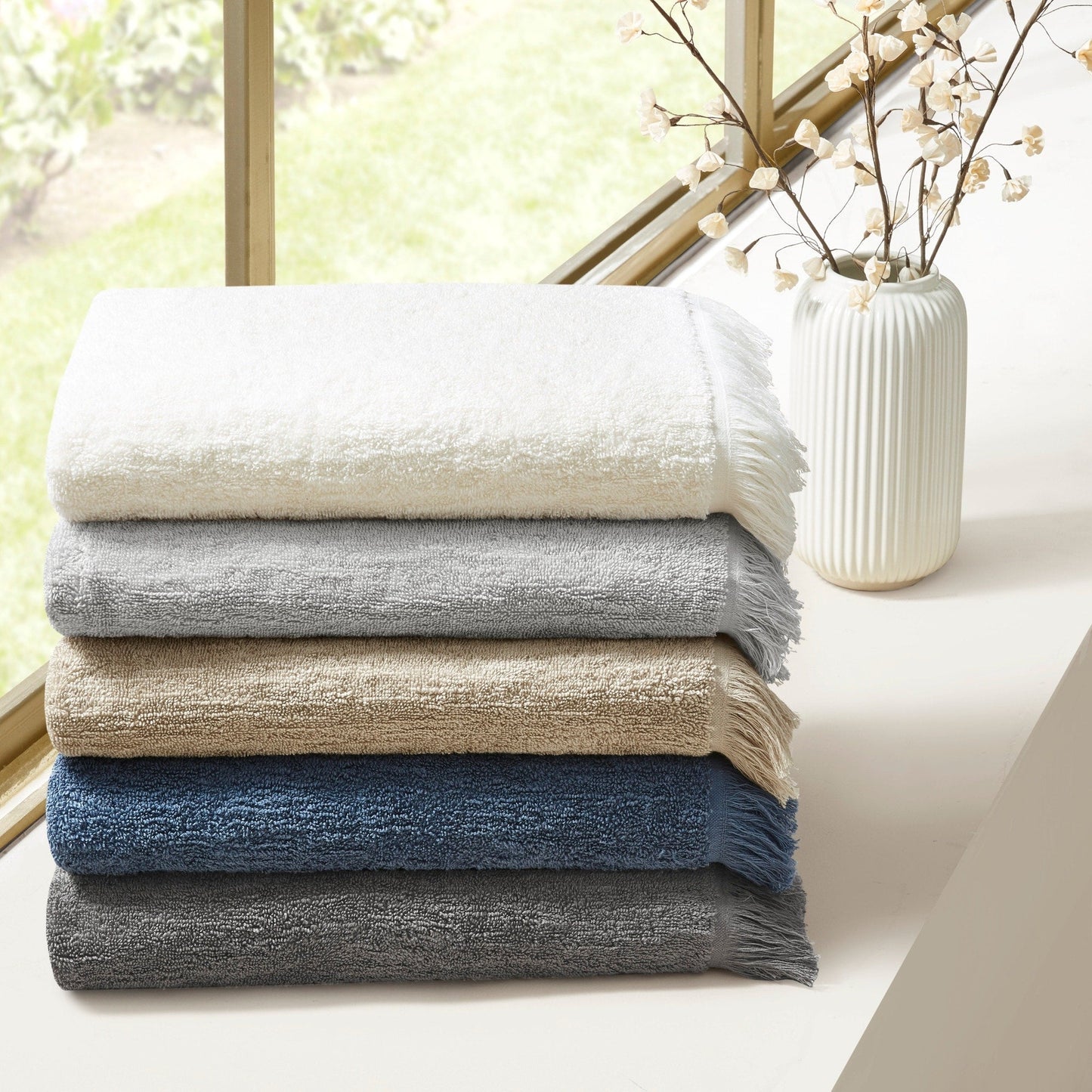 INK+IVY Atlas Cotton Dobby Slub 6 Piece Towel Set