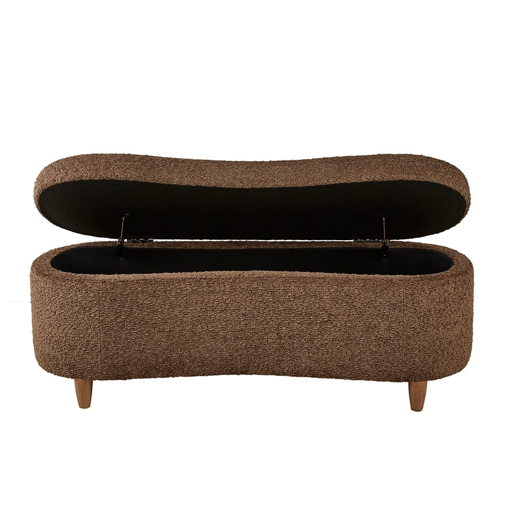 Banc d'appoint de rangement incurvé de style boucle INK IVY Bailey