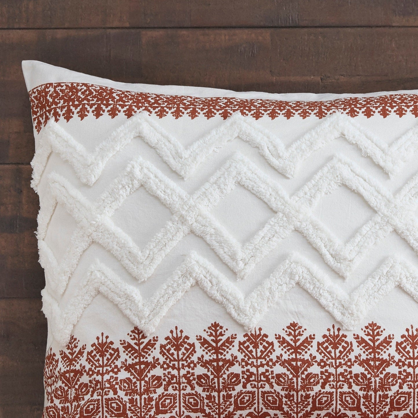 INK+IVY Mila 3 Piece Cotton Duvet Cover Set with Chenille Tufting