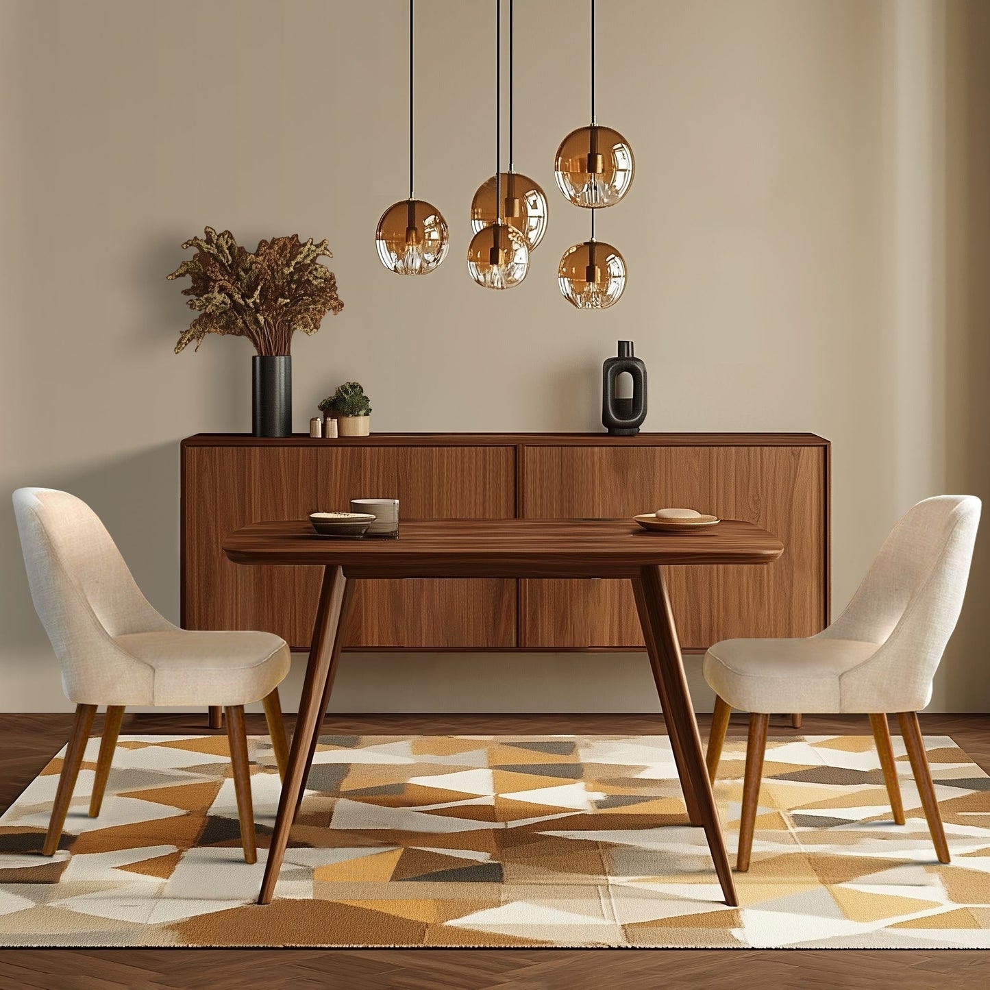 Chaises de salle à manger rembourrées INK IVY Nola avec dossier découpé (lot de 2)