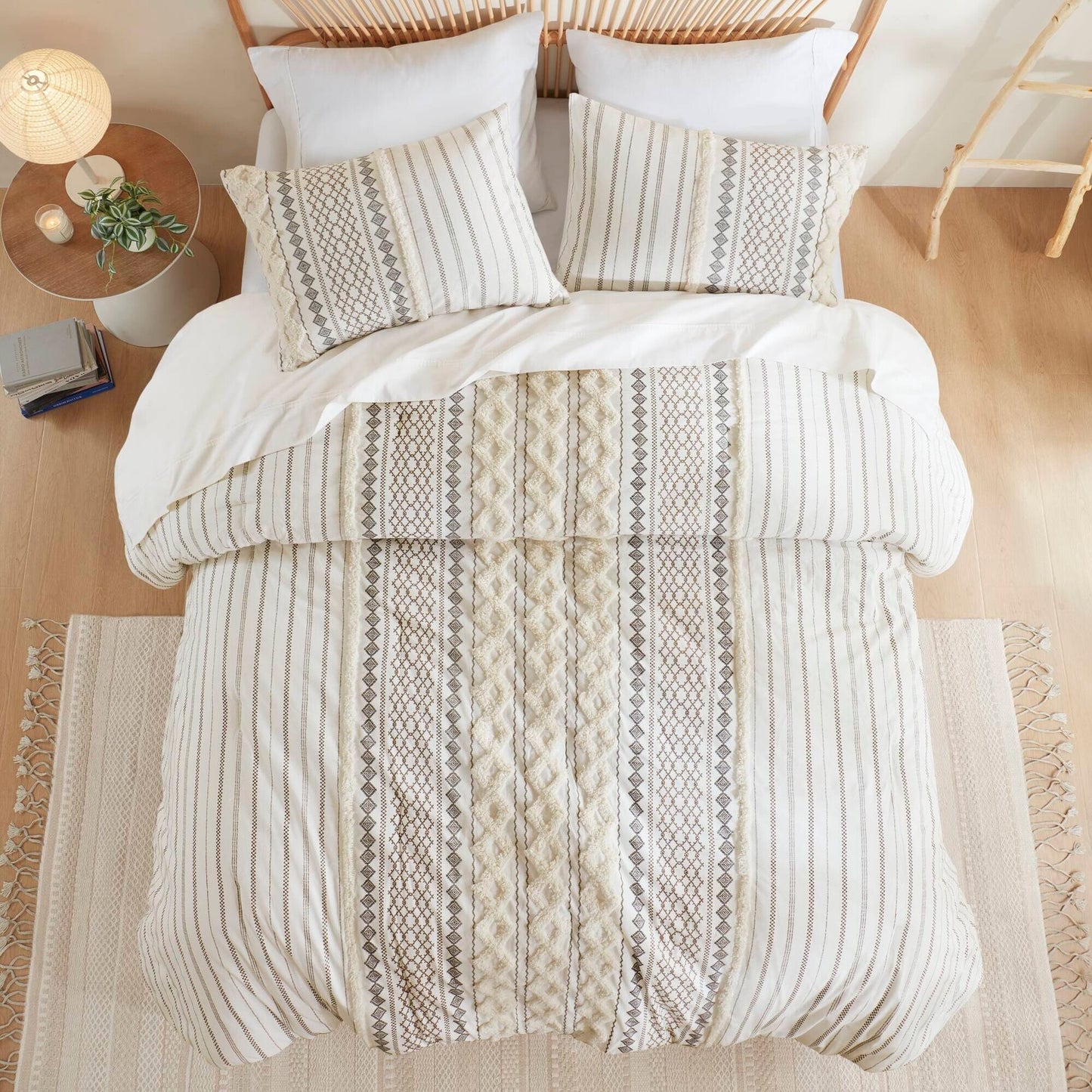 INK+IVY Imani Cotton Printed Comforter Set with Chenille