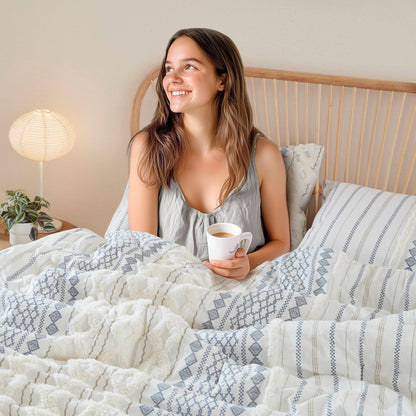 INK+IVY Imani Cotton Printed Comforter Set with Chenille