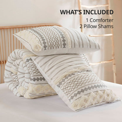 INK+IVY Imani Cotton Printed Comforter Set with Chenille
