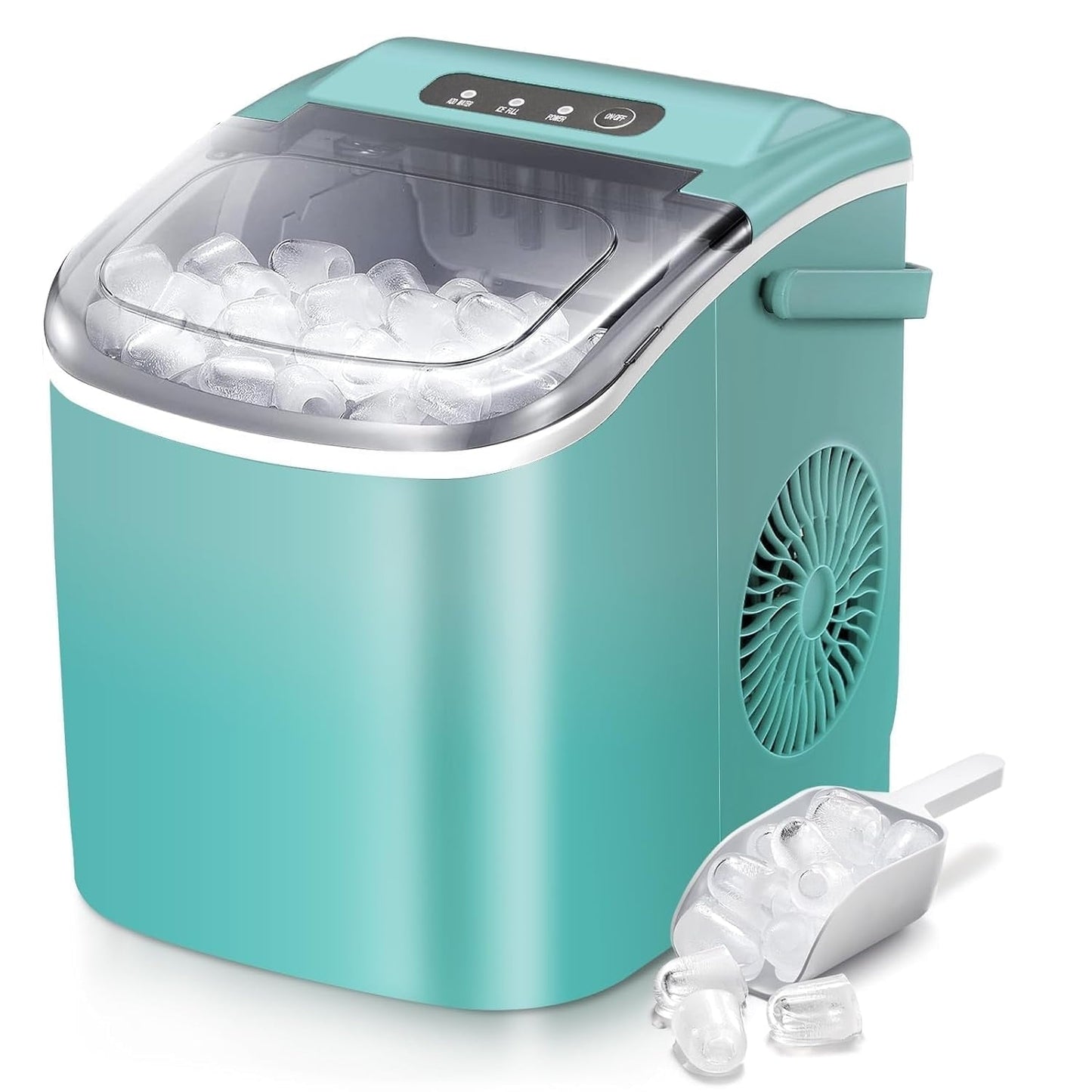 Ice Makers Countertop, Portable Ice Maker Machine with Handle, Self-Cleaning Ice Maker, for Home/Office/Kitchen