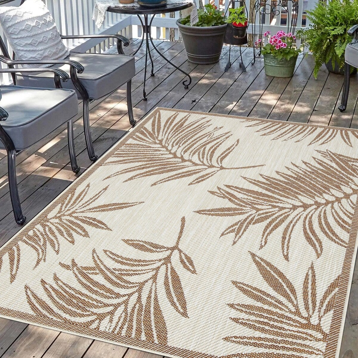 Indoor/Outdoor Area Rug/ Runner/ Doormat -Machine Washable, Weather and UV Resistant-Waterproof-Liana