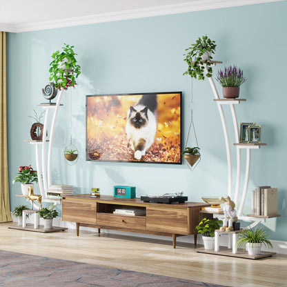 Support pour plantes d'intérieur, support à fleurs à 6 niveaux pour jardin - Lot de 2